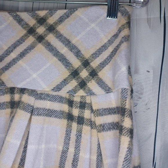 Francesca's Plaid Skirt in Purple, Cream, and Gray - Picture 3 of 13